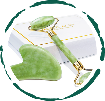 Natural jade facial roller skincare tool